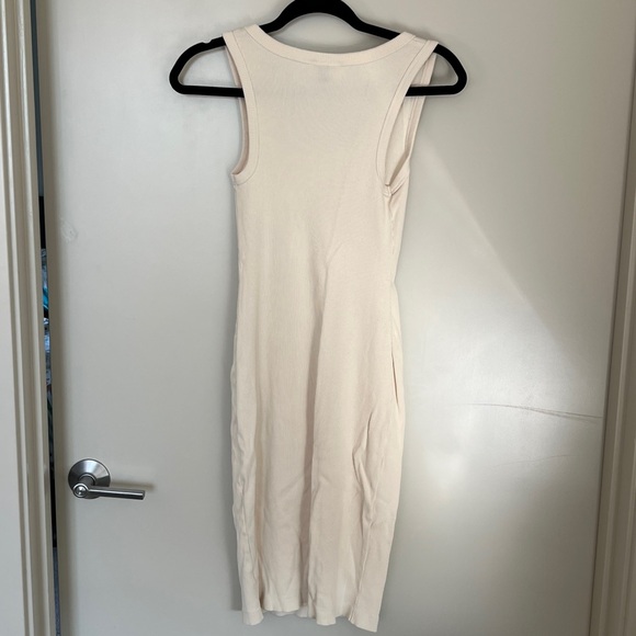 NWOT Ribbed Cream Bodycon Dress - Picture 7 of 8